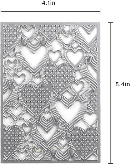 Love Heart Background Frame Cutting Dies, Valentine's Day Love Heart Die Cuts - Image 2