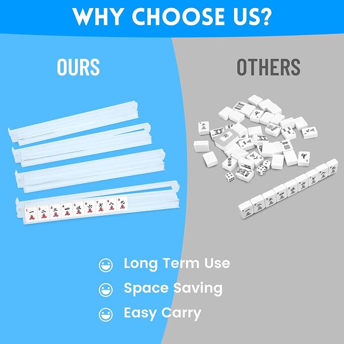 4 PCS Clear Acrylic American Majiang Tile Racks - Image 7