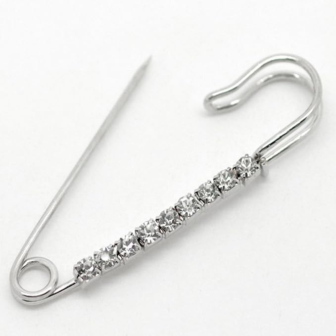 HOUSWEETY 10 Pcs Safety Pins Encrusted - Image 4
