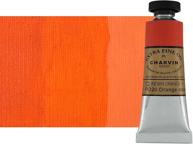 Charvin Extra Fine Oil Paint, Indian Orange 20 ml by Unknown
