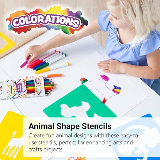 Colorations - EANST Animal Shape Stencils Set of 12 8" Plastic Stencils - Image 2