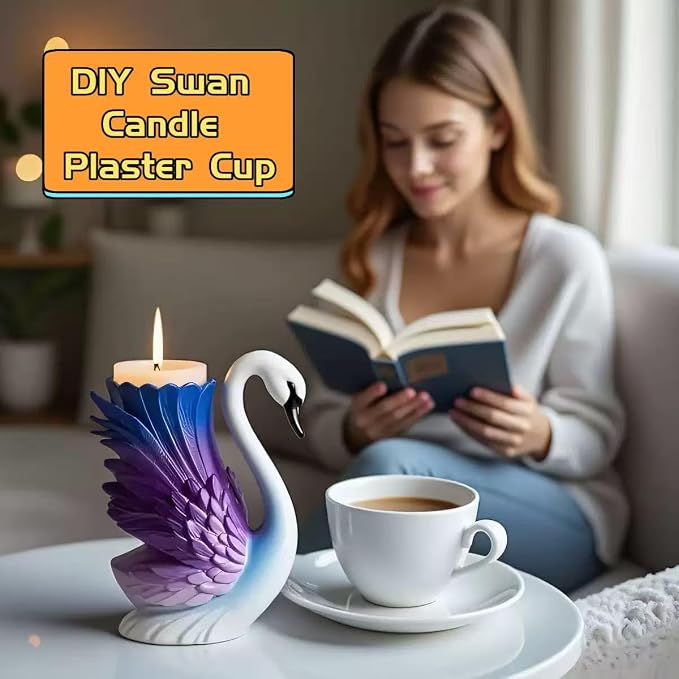 Animal Resin Molds Silicone 3D Cute Swan Epoxy Resin Plaster Candle Holder Wax - Image 4