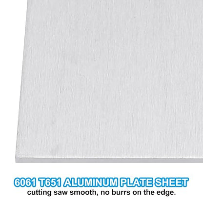 PATIKIL 6061 T651 Aluminum Sheet Metal 4 x 1.18 x 1/25.4 Inch 3Pcs Flat Plain - Image 4