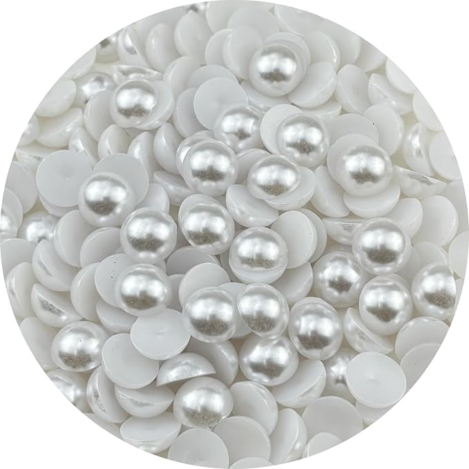 200pcs 14mm Half Pearls for Crafts Flatback Round Half Pearl Beads for Jewelry by Unknown