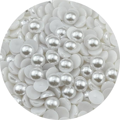 200pcs 14mm Half Pearls for Crafts Flatback Round Half Pearl Beads for Jewelry by Unknown