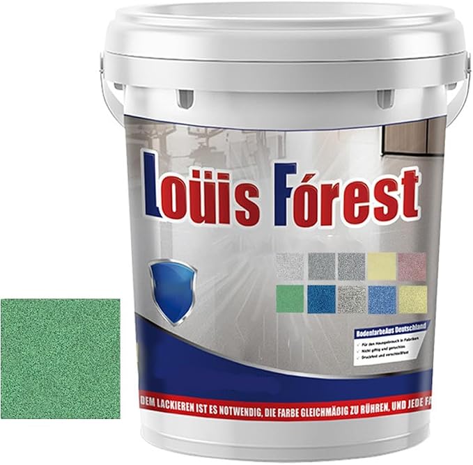Louis Forest Epoxy Floor Paint, High-Gloss Marble Effect Epoxy Floor Coating by Unknown