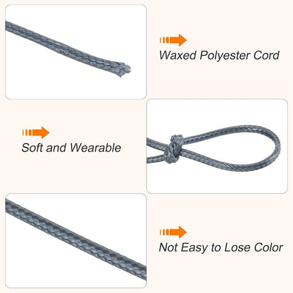 MECCANIXITY Waxed Cord 2.5mm Waxed Polyester Cord 87 Yard Wax String - Image 3