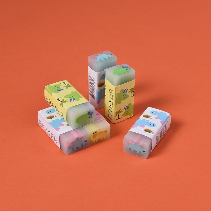 18 Pack Colorful Dinosaur Jelly Erasers - Image 4