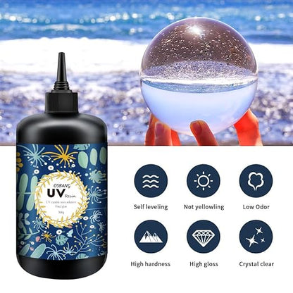 Crystal Clear Hard UV Resin Upgraded Formula Ultraviolet Fast Curing - Image 3