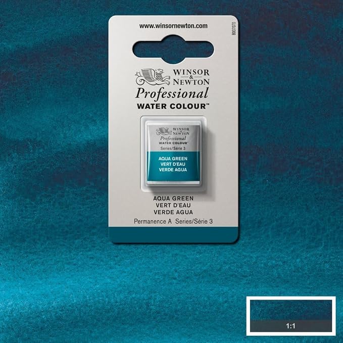 Winsor & Newton Professional Water Colour Paint, Half Pan, Aqua Green - Image 7