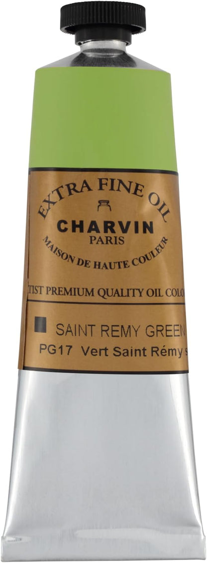 Charvin Extra Fine Oil Paint, Saint Remy Green 60 mL - Image 2