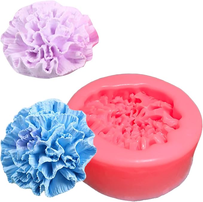 Soap Molds Carnations Flower, 3D Flowers Silicone Handmade DIY Candy Melt Mold by CALOPET