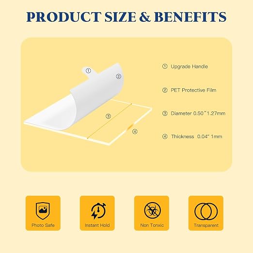 0.5'' Double Sided Adhesive Dots, Waterproof No Residue Adhesive Putty - Image 3