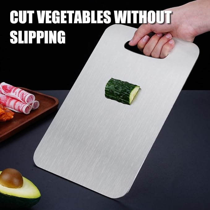 Cutting Board Double Sided, Large Size+Small Size, Food Grade Stainless steel - Image 3