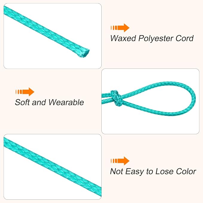 MECCANIXITY Waxed Cord 1.5mm Waxed Thread 87 Yard Wax String Leather Cord - Image 3