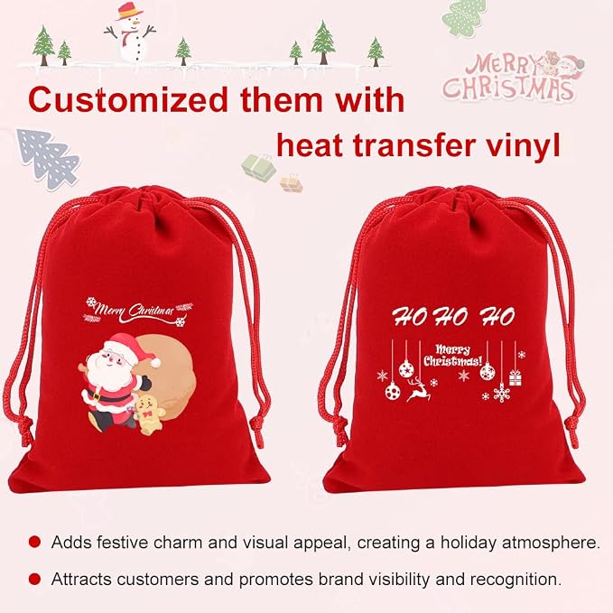 Shintop 20pcs Velvet Bags with Drawstrings, 4x6inch Red Gift Bags Jewelry - Image 3