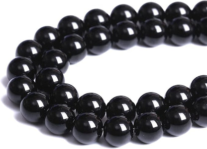 4mm 186pcs Natural Black Agates Onyx Stone Beads Smooth Round Loose Spacer Beads - Image 4