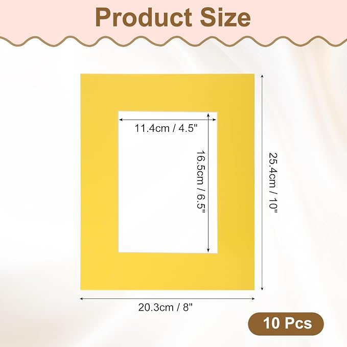 uxcell 10Pcs Picture Mats, 8 x 10 Mat Board Center - Image 2