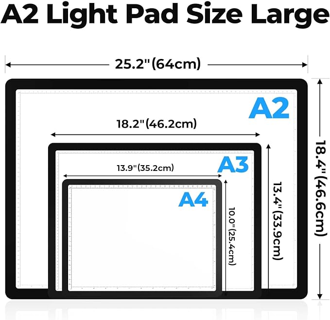 Heanolier A2 Artist tracing Light Box Copy Table, Large Magnetic Light pad - Image 3