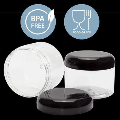 Cornucopia Brands 16oz Clear Plastic Jars w/Domed Lids; BPA Free PET Stackable - Image 7