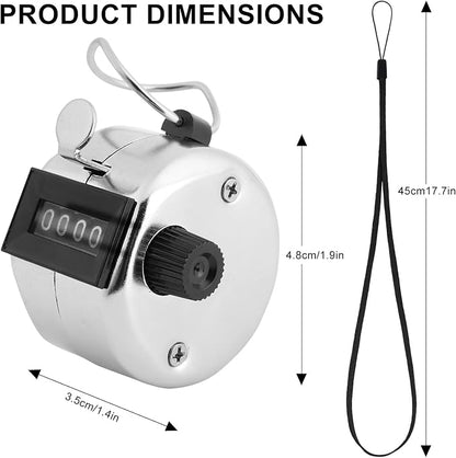 2 Pack Hand Tally Clicker Counter – 4 Digit Metal Mechanical Hand Counter - Image 5