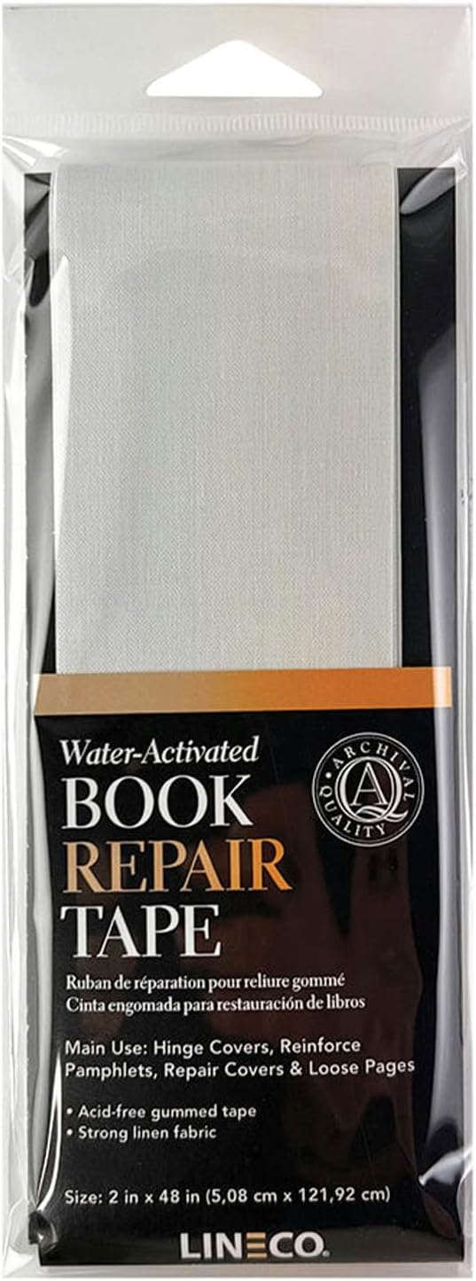 Lineco Water-Activated Book Repair Tape, Use by Lineco