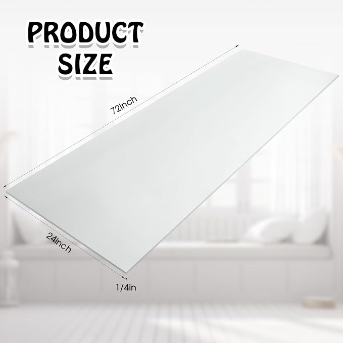 Amylove Polyurethane Foam 24" x 72" High Density Cushion Upholstery Foam Sheet - Image 2