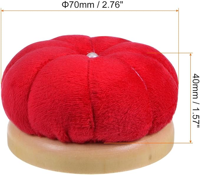 HARFINGTON Wooden Base Needle Pincushions Japanese Style Pin Cushions Round Pin - Image 2