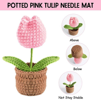 Tulip Pin Cushion, Handmade Knitted Pincushions, Cute Pin Cushions Needle - Image 3