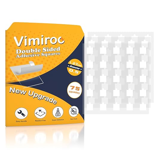 0.5'' Double Sided Adhesive Dots, Waterproof No Residue Adhesive Putty by VIMIROO