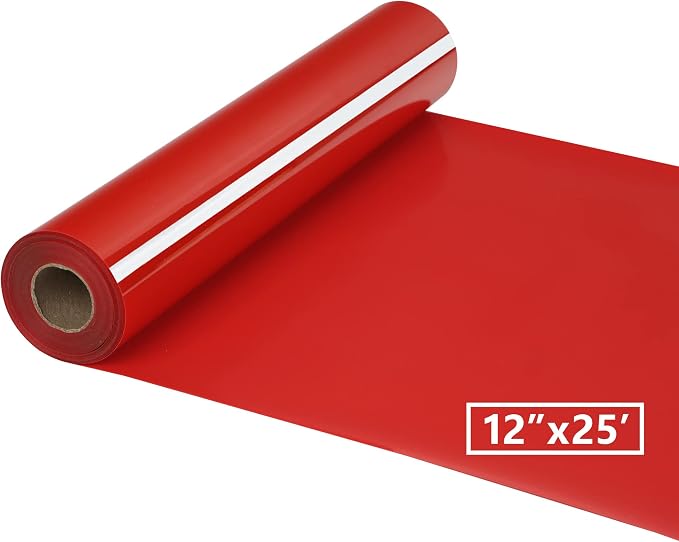 HTV Iron on Vinyl 12Inch by 25ft Roll Heat Transfer Vinyl by HTVVETUR