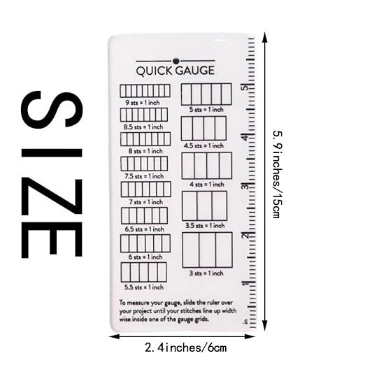Quick Gauge Ruler, Gauge Ruler for Knitting and Crochet, Scarf Keychain - Image 7