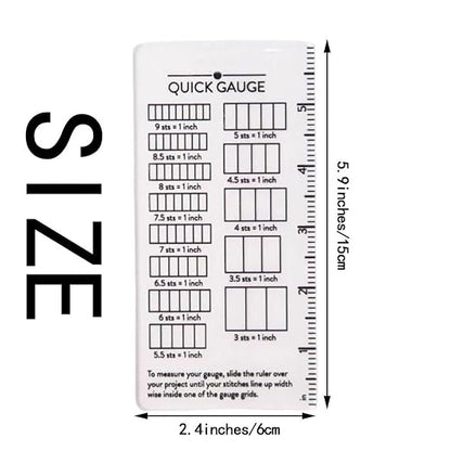 Quick Gauge Ruler, Gauge Ruler for Knitting and Crochet, Scarf Keychain - Image 7