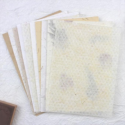 Textured Handmade Paper Sheets for Crafts, A5 Thick Rough Mulberry Recycled - Image 9