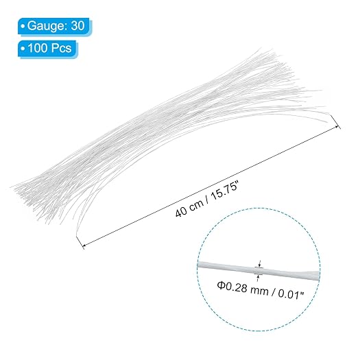 PATIKIL 30 Gauge 16" Floral Stem Wire - Image 2