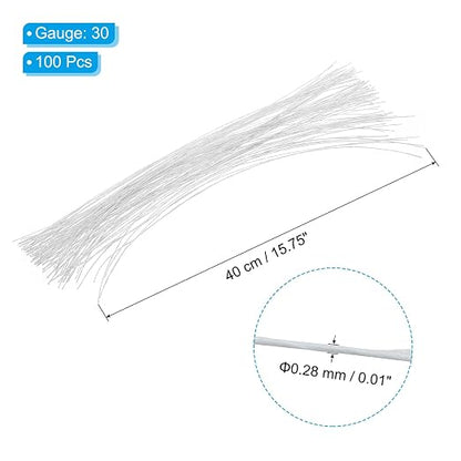 PATIKIL 30 Gauge 16" Floral Stem Wire - Image 2