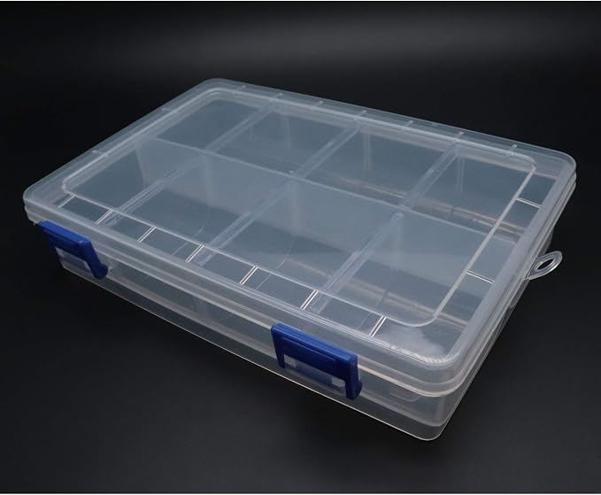 Xiaoyztan Clear Plastic Organizer, 8 Grids - Image 2