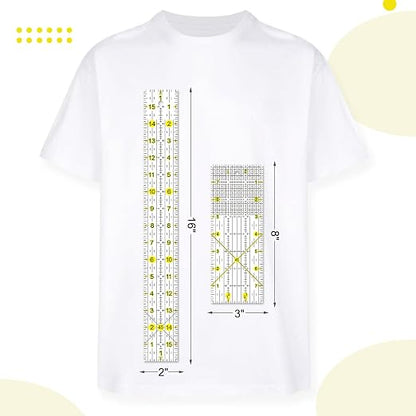 Quilting Ruler, 8 Piece Acrylic Quilting Templates, Sewing Ruler, Fabric - Image 4