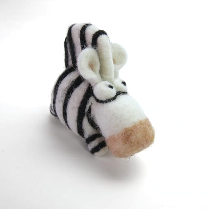 Woolbuddy Needle Felting Kit for Beginners & Adults – Zebra DIY Felt Animal - Image 6