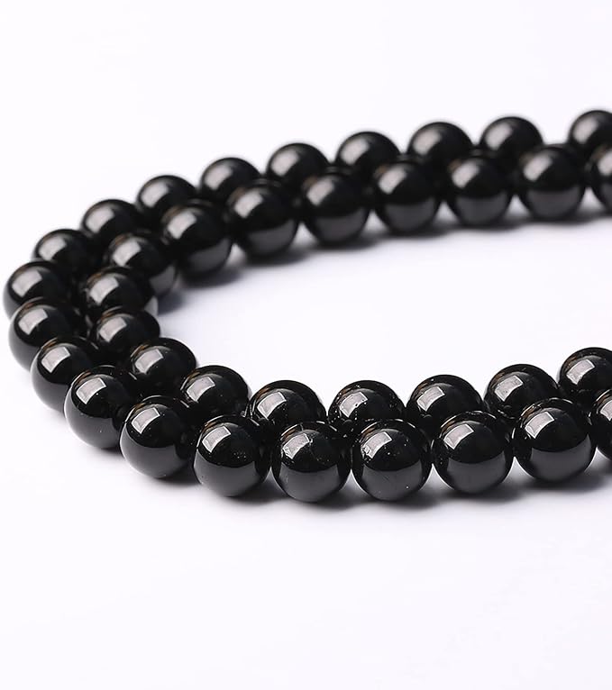 38pcs 10mm AAAA Natural Black Tourmaline Gemstone Beads Round Loose Beads - Image 3