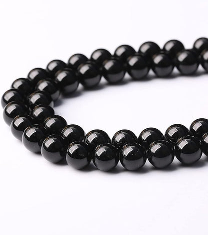 46pcs 8mm AAAA Natural Black Tourmaline Gemstone Beads Round Loose Beads - Image 3