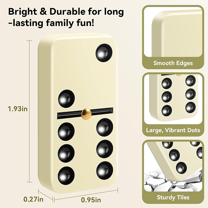 BATURU Double 6 Dominos Set for Adults - Image 2