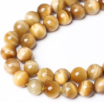 12mm 32pcs Natural Gemstone Gold Tiger Eye Beads Round Spacer Loose Beads - Image 4