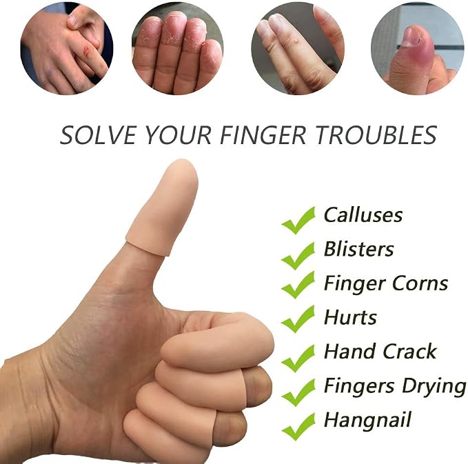 Gel Finger Protectors Finger Caps Silicone Fingertips Protection - Image 2