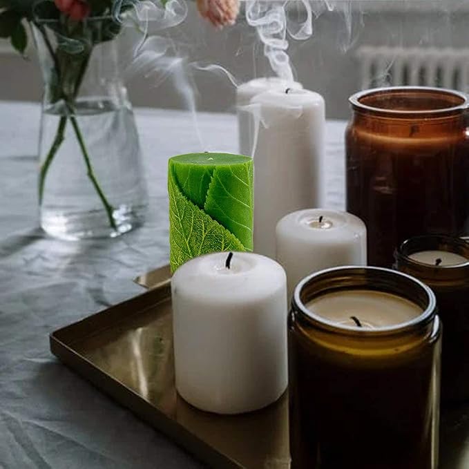 Tree Leaf Candle Mold Silicone Clay Soap Mould - Image 6