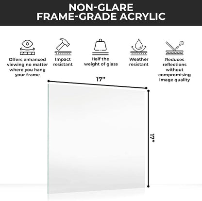 Non-Glare Acrylic Replacement for 17x17 Picture Frame, Replacement Plexiglass - Image 3