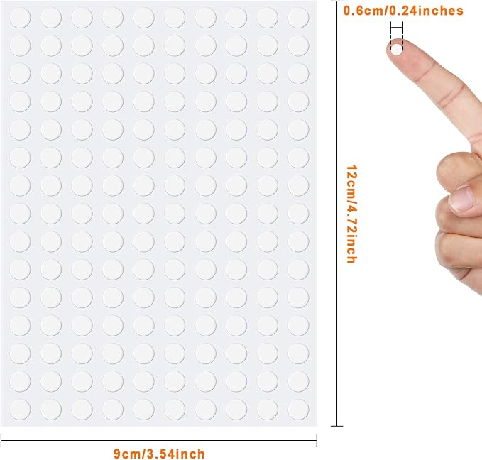 Zonon 3000 Pcs Double Sided Adhesive Dots Clear Glue Point Tape Stickers - Image 2