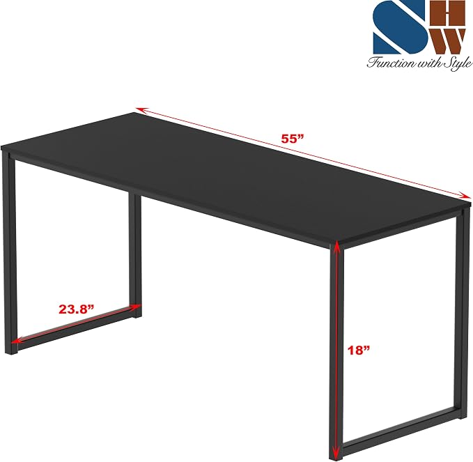 SHW Mission 55-Inch Home Office Computer Desk - Image 3