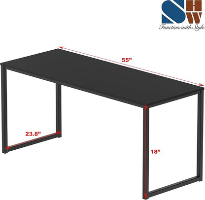 SHW Mission 55-Inch Home Office Computer Desk - Image 3