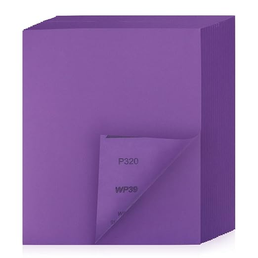 Sandpaper 320 Grit 20 PCS, Wet Dry Sanding Sheets 9 x 11 Inch, Automotive by POLIWELL